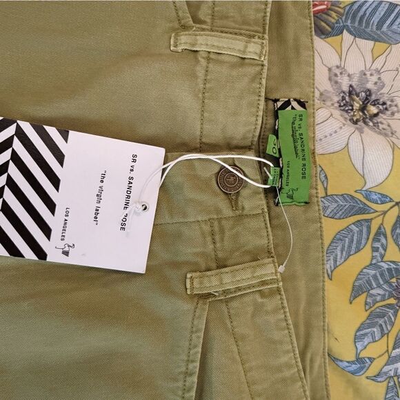 sr vs Sandrine rose "the virgin label" mint green Capri jeans NWT sz 30 - Picture 3 of 5